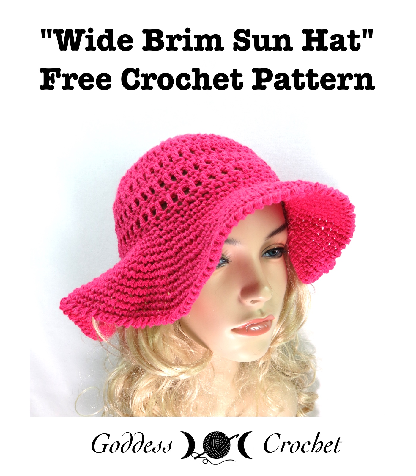 Wide Brim Sun Hat Crochet Pattern Free Crochet Pattern Crochet Hat Pattern Sun Hat Crochet 